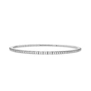 EXTENSIBLE 18K White Gold Diamond Stretch Tennis Bracelet